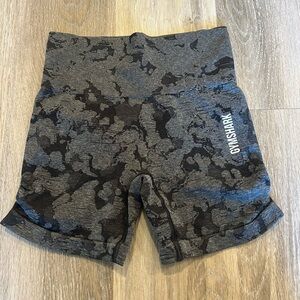 Gymshark Charcoal and Black Camo Shorts